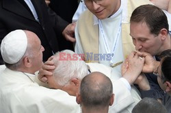 Papież Franciszek celebruje mszę Jubileuszowego roku Miłosierdzia