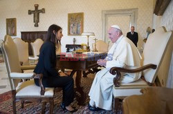 Virginia Raggi na audiencji u papieża Franciszka