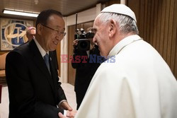 Watykan, spotkanie Sekretarza Generalnego ONZ Ban Ki-moon a papieżem Franciszkiem