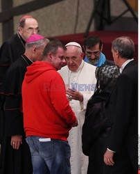 Bezdomni na audiencji u papieża Franciszka