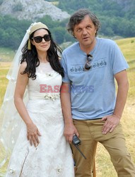 Italian actress Monica Bellucci is seen on the set of a movie near the town of Gacko