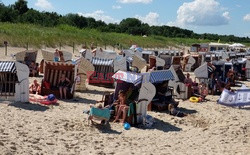 Plażowicze w Świnoujściu