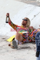 Na planie filmu The Beach Bum on Star Island