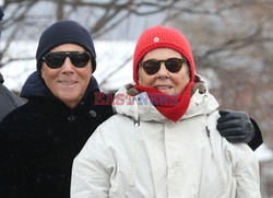 Giorgio Armani z rodziną w Saint-Moritz