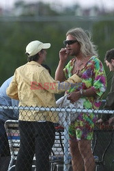 Na planie filmu The Beach Bum on Star Island