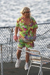 Na planie filmu The Beach Bum on Star Island