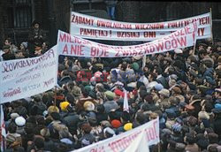 Strajki i demonstracje Solidarności