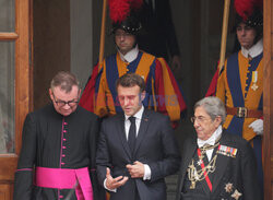 Prezydent Macron na audiencji u papieża Franciszka