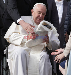 Papież Franciszek na audiencji generalnej