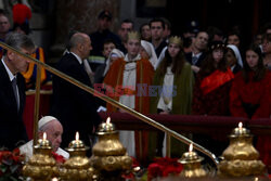 Papież Franciszek przewodniczy noworocznej mszy w bazylice Św. Piotr