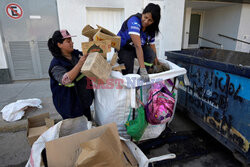 Cartoneros z Buenos Aires - AFP