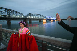 Chińskie miasto Dandong na granicy z Koreą Północną - AFP