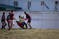 Resocjalizacja przez rugby w urugwajskim więzieniu - AFP