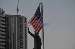 Amerykańskie symbole w Kosowie - AFP