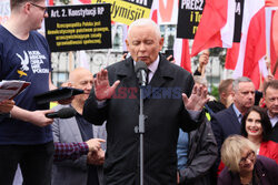 Protest PiS przed Ministerstwem Sprawiedliwości