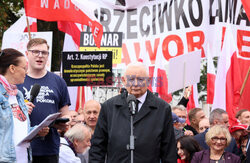 Protest PiS przed Ministerstwem Sprawiedliwości