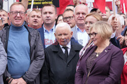 Protest PiS przed Ministerstwem Sprawiedliwości