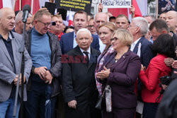 Protest PiS przed Ministerstwem Sprawiedliwości