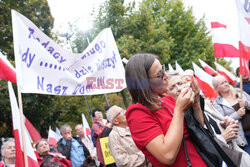 Protest PiS przed Ministerstwem Sprawiedliwości