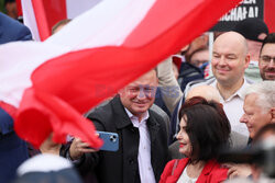 Protest PiS przed Ministerstwem Sprawiedliwości