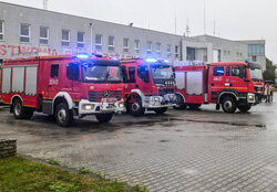 Strażacy z Poznania w drodze do walki z powodzią