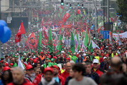 Protest pracowników Audi w Belgii