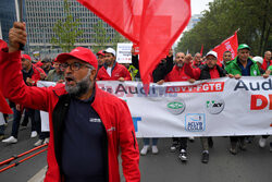 Protest pracowników Audi w Belgii