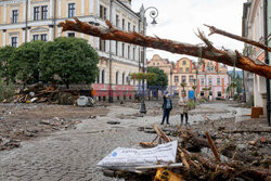 Miasta po przejściu fali powodziowej