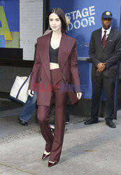 Lily Collins w programie Good Morning America