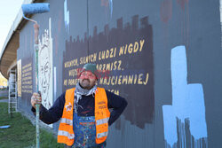 Mural poświęcony białoruskim obrońcom praw człowieka