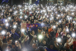 Protesty po wyborach w Gruzji