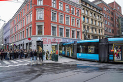 Wykolejony tramwaj wjechał w budynek w Oslo