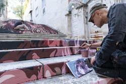 Mural w hołdzie dla Moniki Vitti