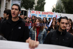 Protest studentów w Atenach