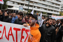 Protest studentów w Atenach