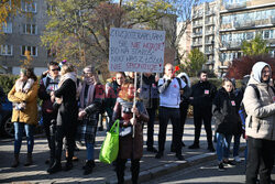 Protest fizjoterapeutów przed Sejmem