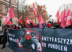 Demonstracja antyfaszystowska w Warszawie