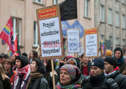 Demonstracja antyfaszystowska w Warszawie