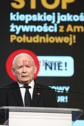 Konferencja prezesa PiS Jarosława Kaczyńskiego