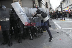 Demonstracje antyrządowe w ekwadorskim Quito