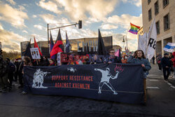 Manifestacja antyrosyjska w Berlinie