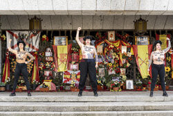 Aktywistki Femen protestują przeciwko faszyzmowi w Madrycie