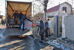 Skutki zmasowanego ataku Rosjan na ukraińskie miasta