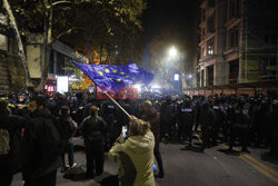 Protesty w Gruzji po wyborach do parlamentu