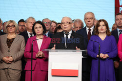 Konferencja prezesa PiS Jarosława Kaczyńskiego