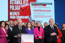 Konferencja prezesa PiS Jarosława Kaczyńskiego