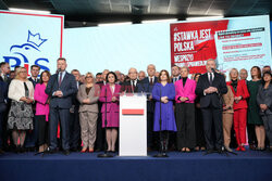 Konferencja prezesa PiS Jarosława Kaczyńskiego