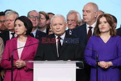 Konferencja prezesa PiS Jarosława Kaczyńskiego