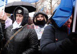 Protest pielęgniarek i położnych przed KPRM