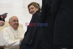 Ołena Zełenska na audiencji u papieża Franciszka